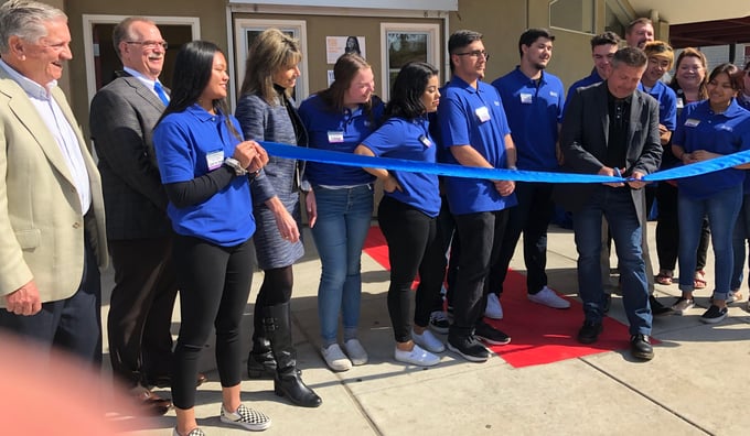 SAFE leaders join students at Cordova High at the SAFE branch grand opening. 