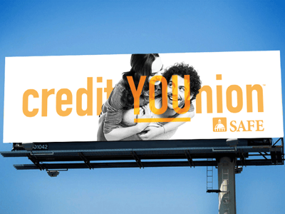 SAFE Credit YOUnion billboard