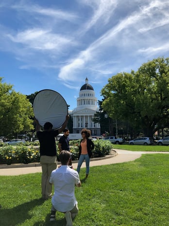 Filming at the State Capitol