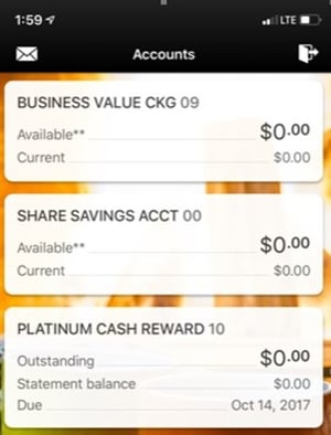 SAFE Credit Union Mobile App new interface